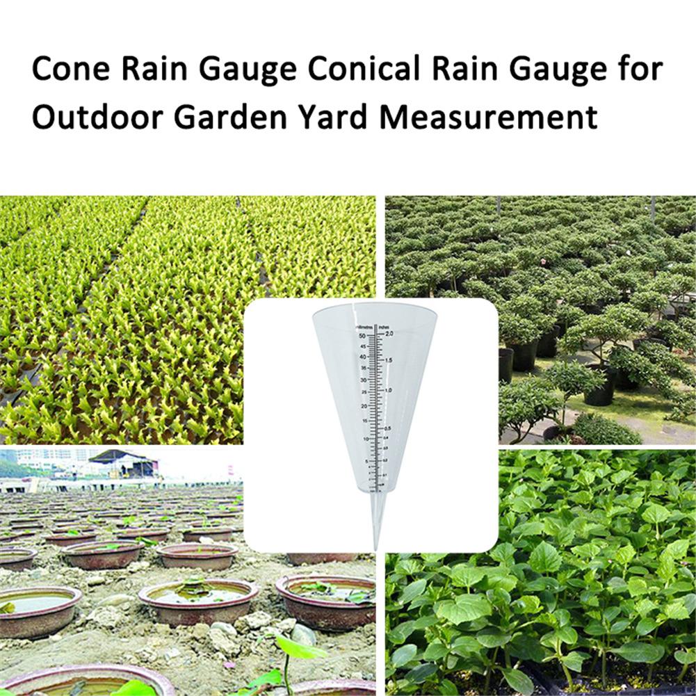 Cone Rain Gauge Measurement Ground Spike Precipitation Garden Conical Rain Gauge For Outdoor Yard Rainfall Measuring Tools