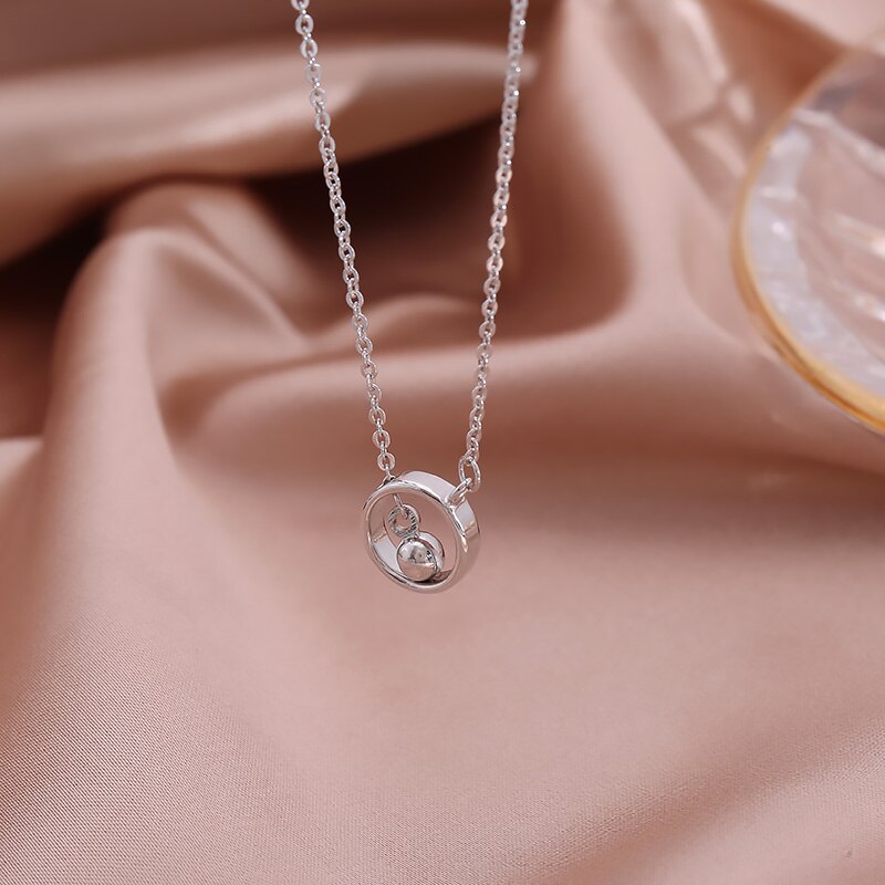 Anenjery Dubbellaags U-Vormige Thai Zilveren Ketting 925 Sterling Zilveren Korte Sleutelbeen Ketting Charme Ketting Voor Vrouwen S-N530