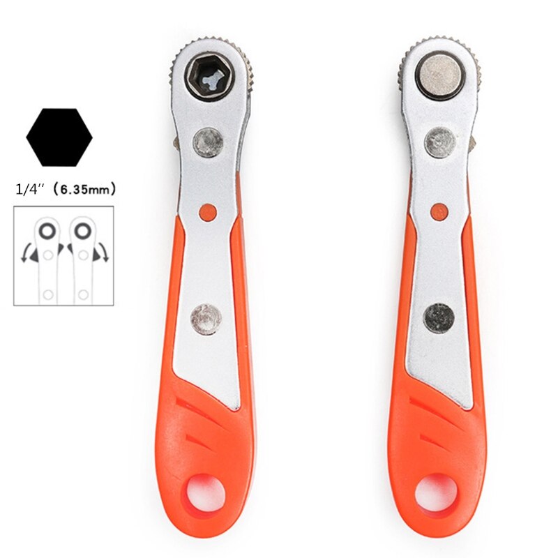 Mini Magnetic Ratchet Wrench 1/4\"(6.35mm) Hexagon Torx Bidirectional Control