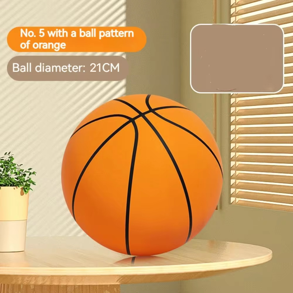 Foam Basketball Kids Stille Basketbal Stuiterende Stille Bal Stuitert Knijpbare Stuiterende Basketbal: YELLOW