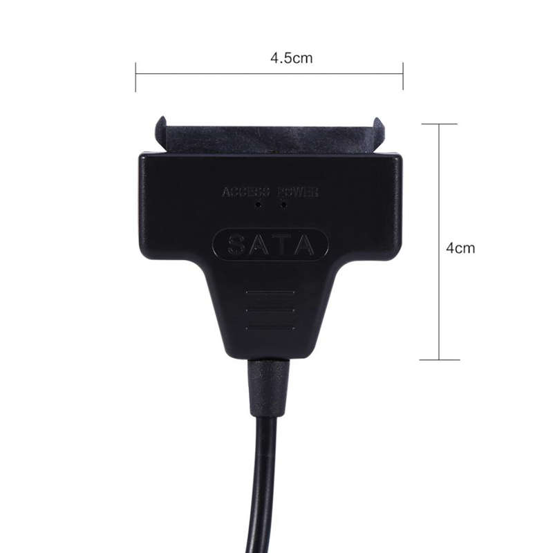 22u10-Rtk Sata 7 + 15 22 Pin To Usb 2.0 Cable Adapter For 2.55 Hdd Hard Disk Drive With Usb Power Cable