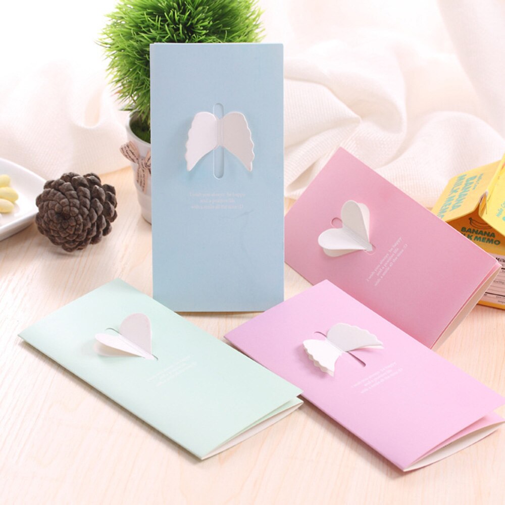 5 pièces 3D Bow creux carte de voeux fleur boutique merci pour carte de visite fête d'anniversaire Invitations de mariage cartes