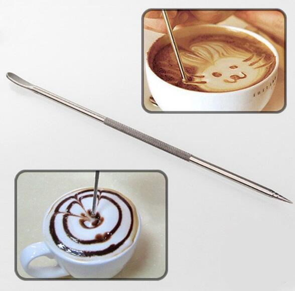 1 PC Barista Cappuccino Espresso Kaffee Dekorieren Latte Kunst Stift manipulieren Nadel Kreative PH 011