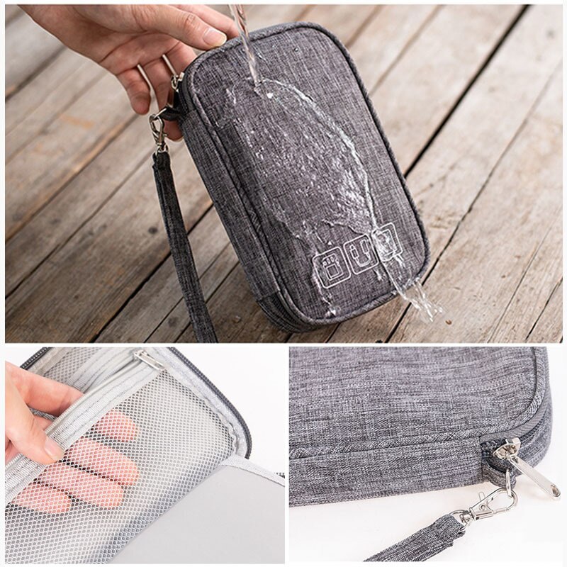 Charger Cable Travel Accessories Digital Bag Shockproof Electronic Power Bank Gadgets Pouch Organizer Earphone USB Storage Bag