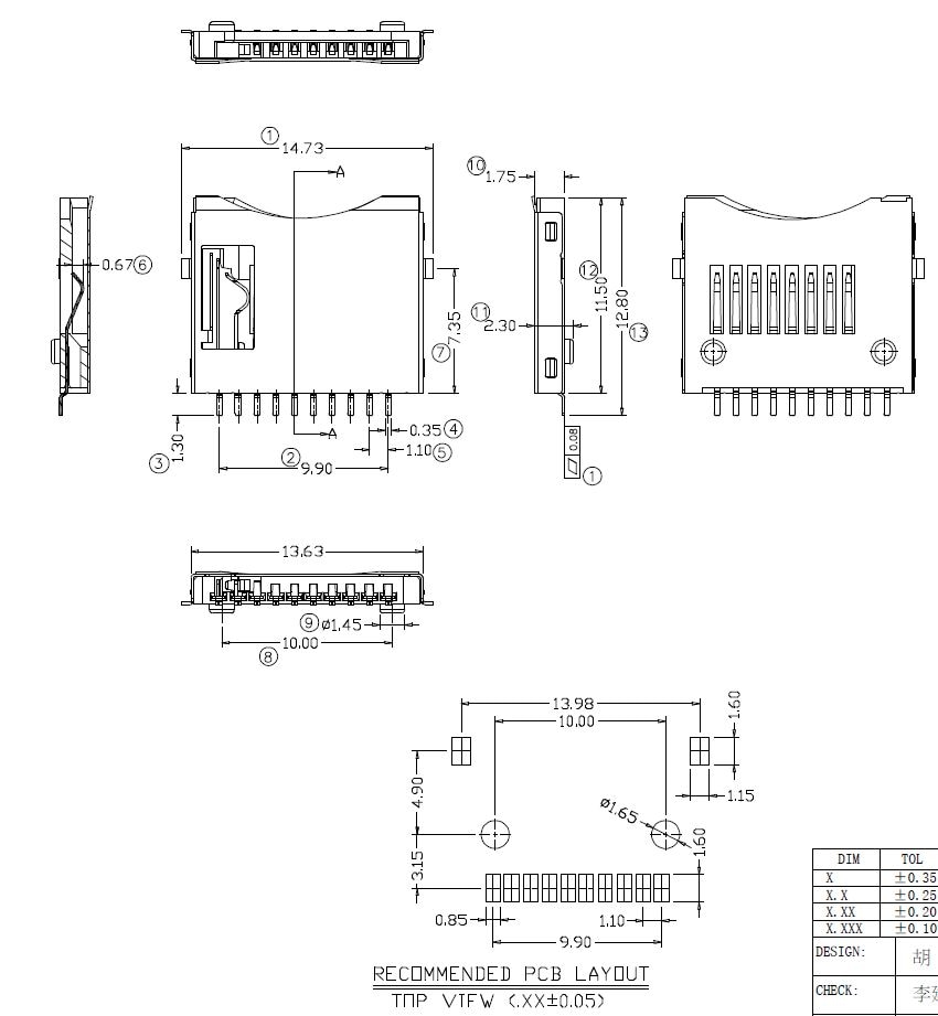 20Pcs TransFlash TF Micro SD Card Socket Plug Adapter Connector
