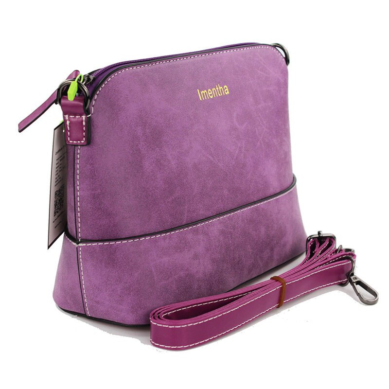 Dames schoudertassen dames grijs nubuck vintage dames leren handtassen shell crossbody tassen voor vrouwen messenger bags: 4