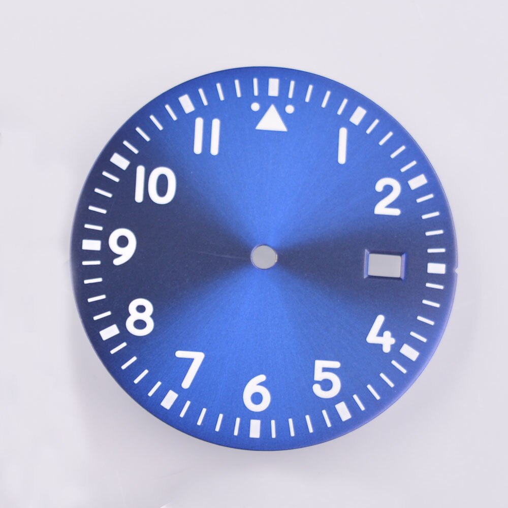 33.8mm black /silver /green /blue sterile dial luminous dial fits NH35 NH35A NH36 NH36A movement Watch Dial: Rose