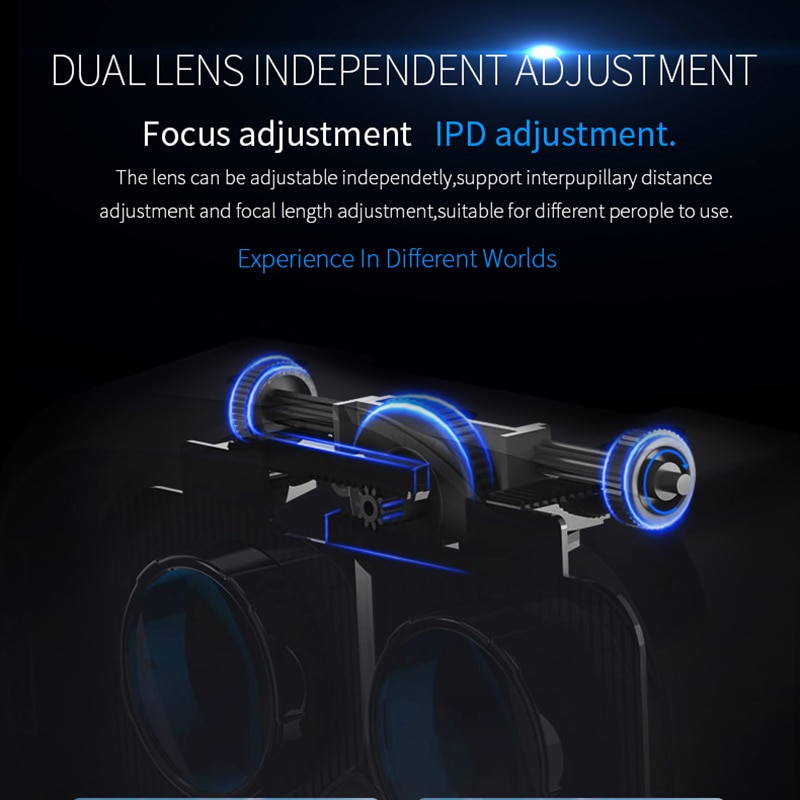Shinecon 6.0 virtual reality smartphone 3d briller vr headset stereo hjelm vr headset med fjernbetjening til ios android