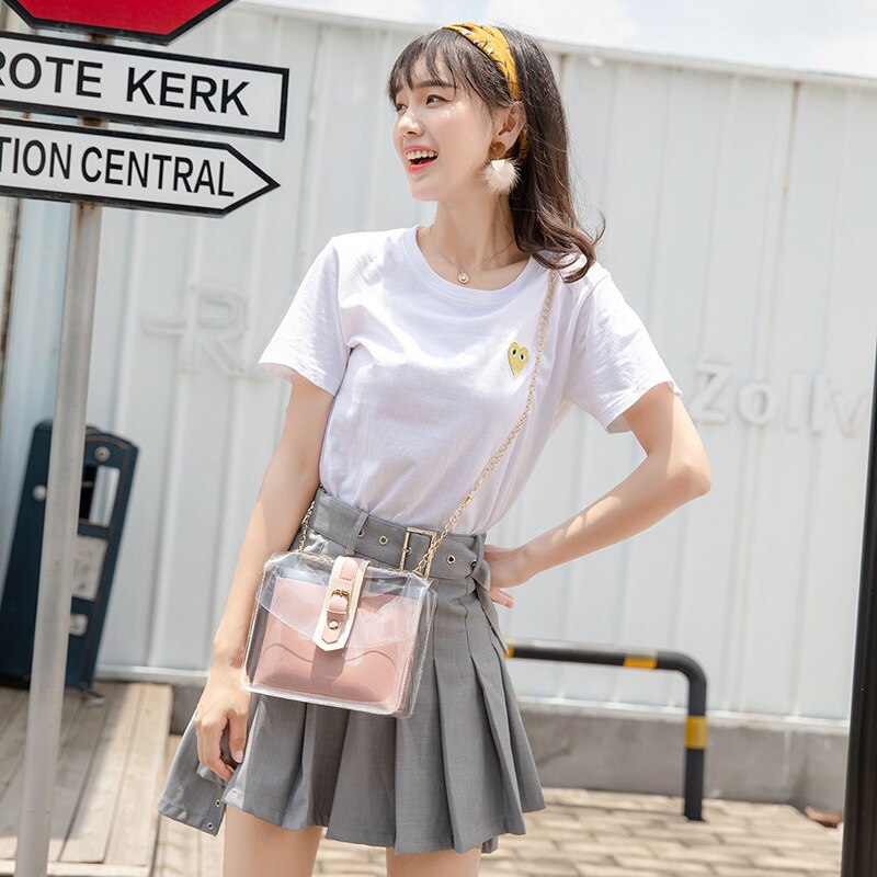 Casual Transparante PVC Jelly schoudertassen voor Vrouwen Reizen Handtassen Crossbody Mobiele Telefoon Portemonnee Dames Meisje