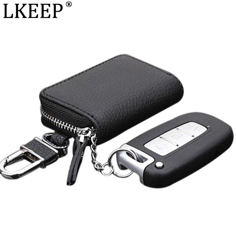 Pu lederen autosleutel portemonnees heren sleutelhouder huishoudster sleutels organizer dames sleutelhanger hoezen rits sleutel etui tas portemonnee