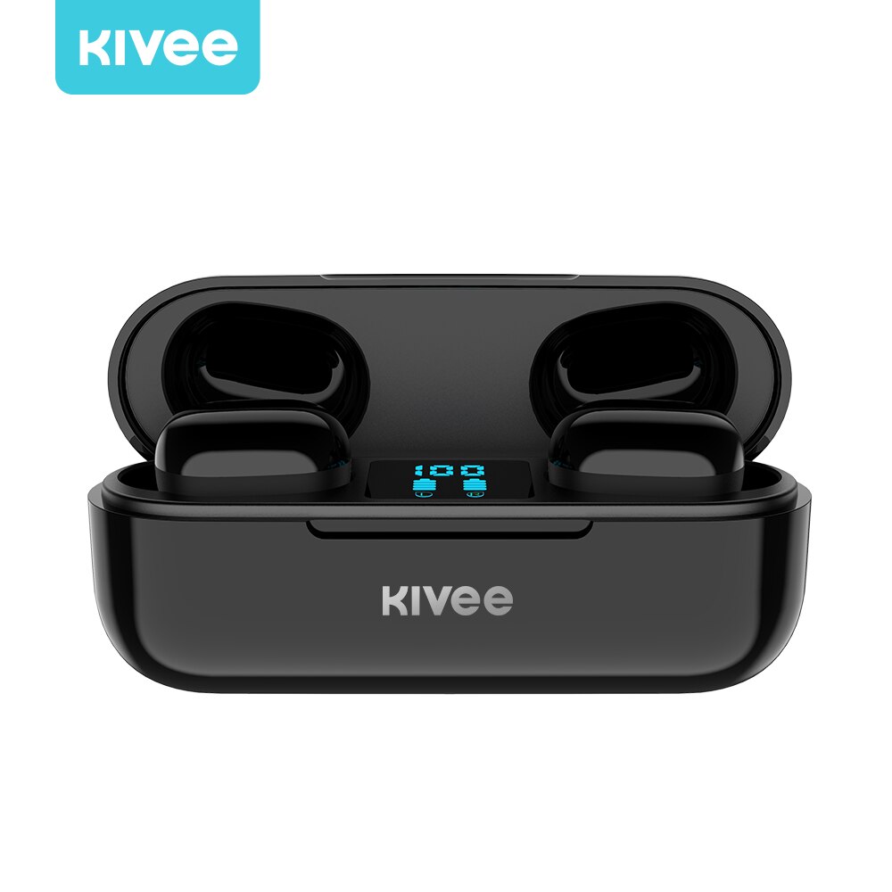 KIVEE TWS Bluetooth casque sans fil avec micro étanche ecouteurs HIFI casques pour iPhone Xiaomi auriculares fone de ouvido: Black