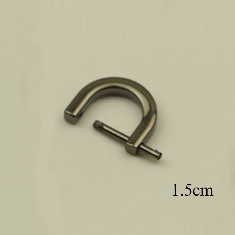 Di modo 1.2/1.5 CENTIMETRI in Metallo Staccabile aprire Vite di Chiusura del Sacchetto Della Cinghia Della Cinghia D Anello Fibbia FAI DA TE Accessori del Sacchetto del Metallo hange Sacchetto Della Borsa Anello: nero 1.5cm