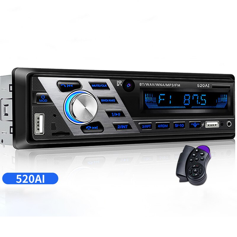 Radio con Bluetooth para coche, reproductor de Audio ESTÉREO FM, MP3, interfaz USB / SD/AUX, 24V/12V, ISO, para autobús y camión