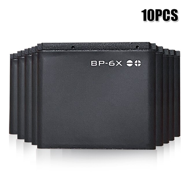 100% Original BP-6X BP6X Replacement Phone battery For Nokia 8800 8800S 8800 Sirocco N73I 8860 8860 8801 Rechargeable Li-Po Cell: 10PCS