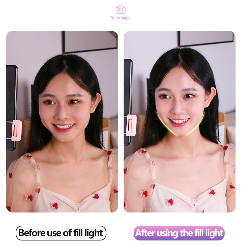 Universele Led Selfie Ring Vullen Licht Clip Dimbare Led Ring Lamp Fotografie Met Spiegel Voor Makeup Video Live Aro de Luz