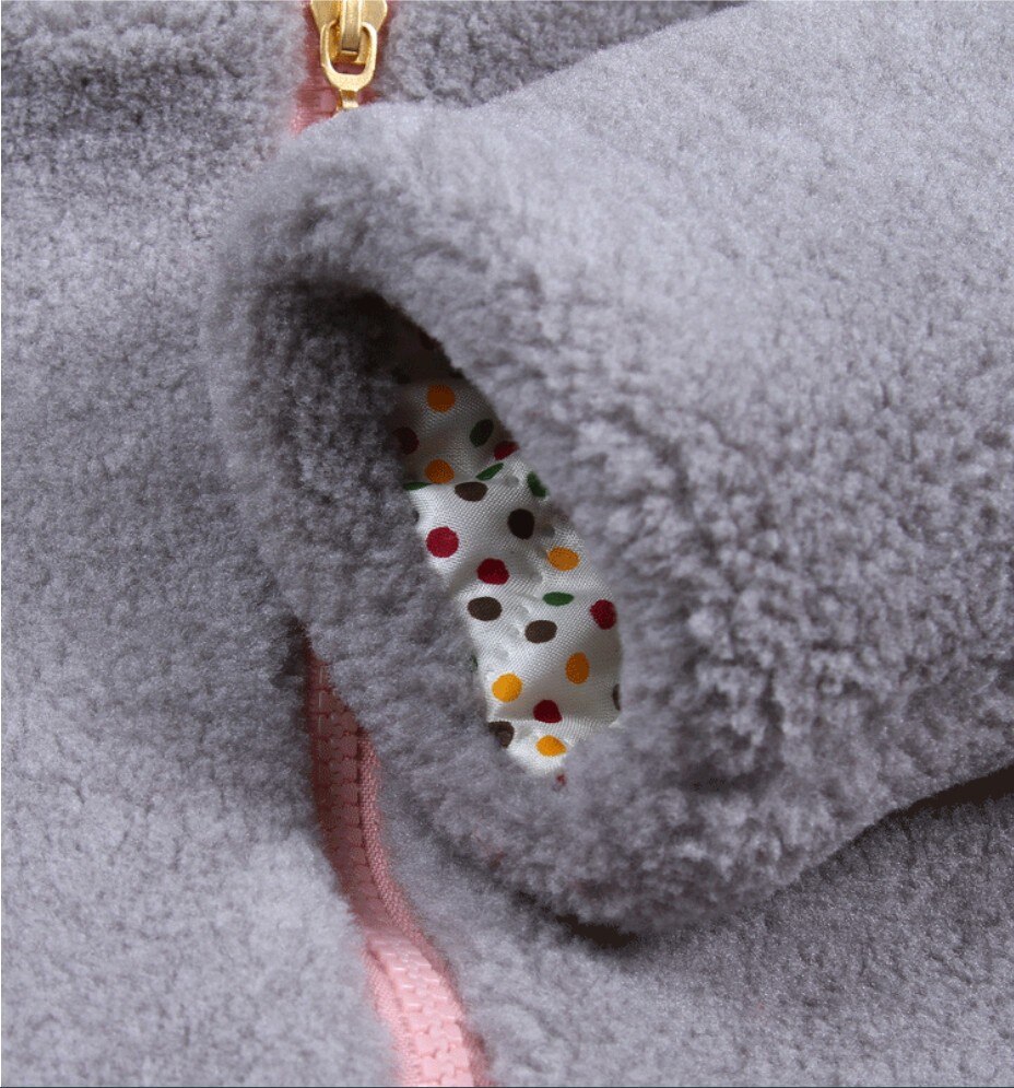 Mudipanda Baby Meisje Winter Jas Mode Wollen Jas Cartoon Konijn Oren Hooded Thicken Warm Lam Pluche Baby Uitloper