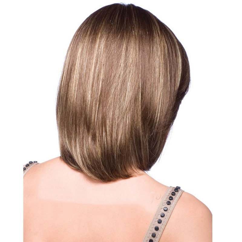 HAIRJOY Heat Resistant Synthetic Short Bobo Hair Wigs for Women Blonde Highlighted Wigs Cosplay Wigs