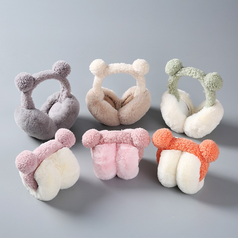 Winter Earmuffs Cute Frog Earmuffs for Women Warm Ear Muffs Ski Outdoor Headband Earphone Protect Christmas for Kid