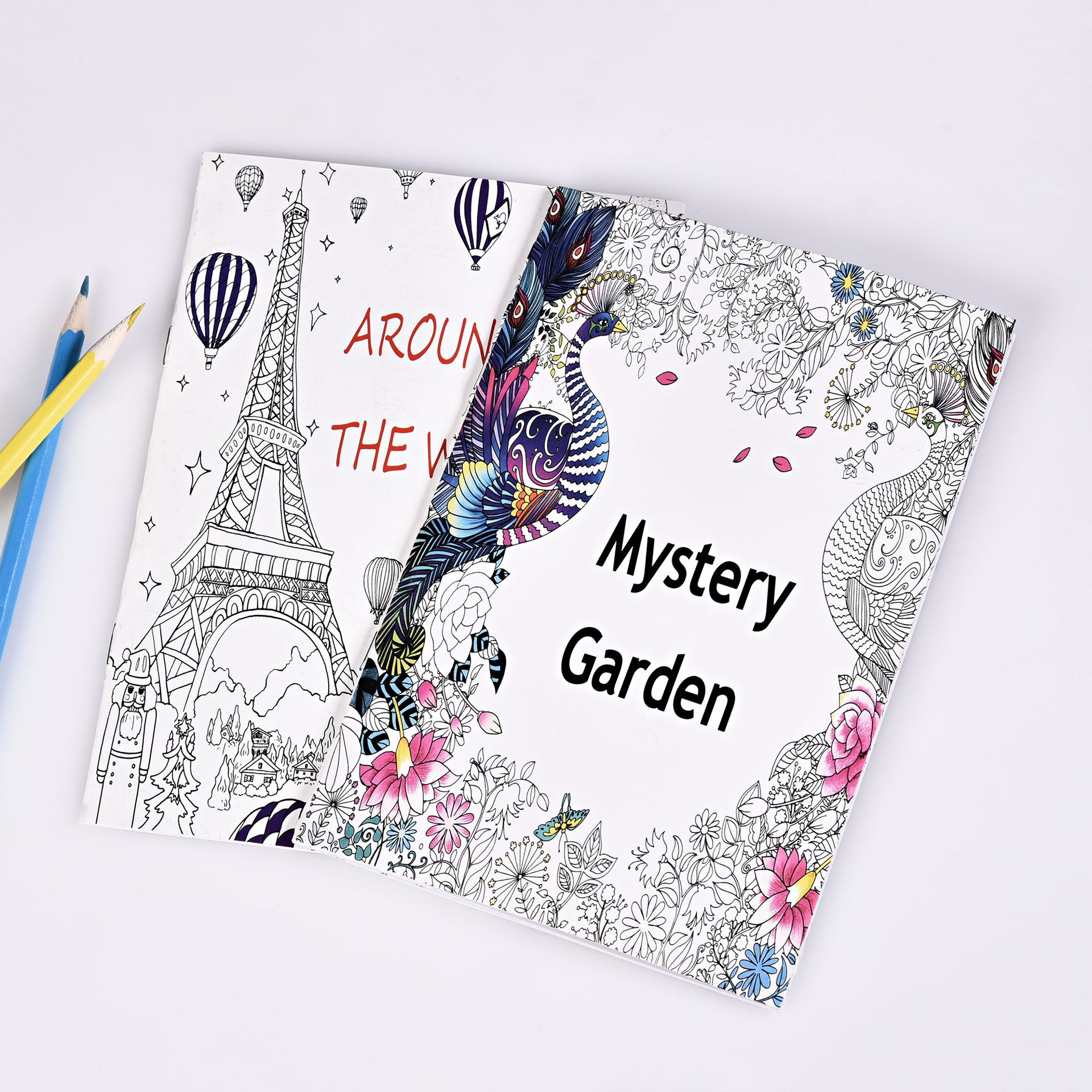 16 Pages Mystery Garden and Around The World Color... – Grandado