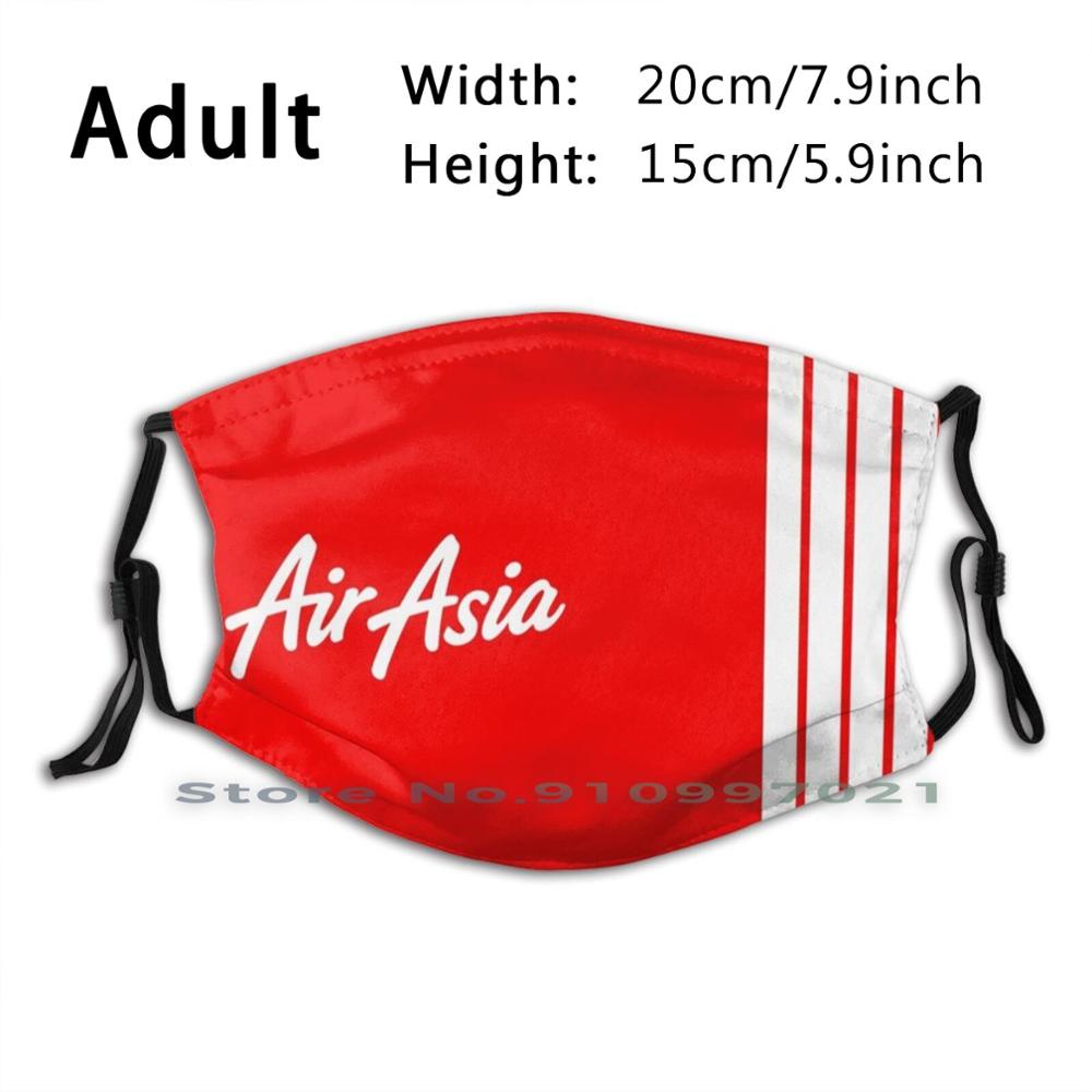 Air Asia Mask | | Apparels Scarf Mask Neck Warmer Face Wraps Foulard Bandana Mascarillas Airasia Aviation Fly Captain Pilot: Adult Mask