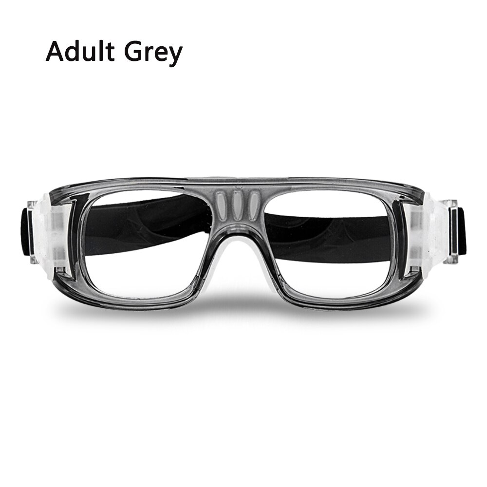 Professionele Kid 'S Basketbal Goggles Beschermende Bril Kinderen Voetbal Eyewear Eye Protector Sport Veiligheidsbril: Adult Grey