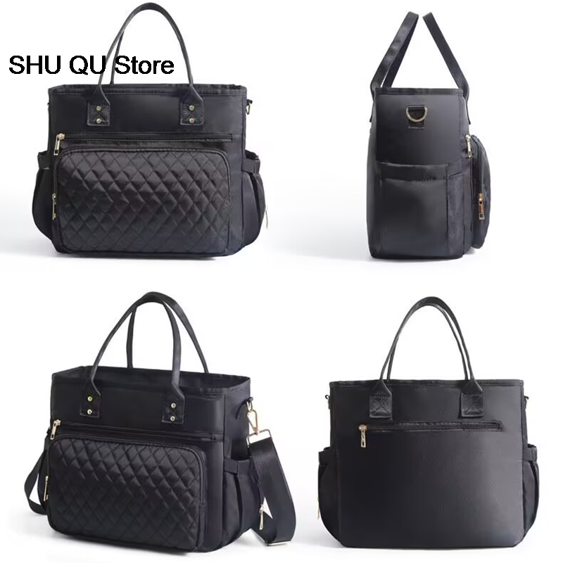 Large Capacity Travel Picnic Handheld Storage Bag Waterproof Leaky Proof Wear Resistant Crossbody Multi Functional Mommy Bag﻿