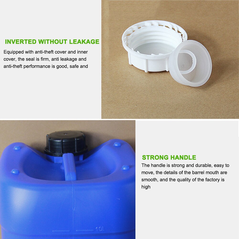 Thicken 10L Food Grade Water Storage Bucket Water Carrier Container for Camping Picnic Field Outing Outdoor Car Travel
