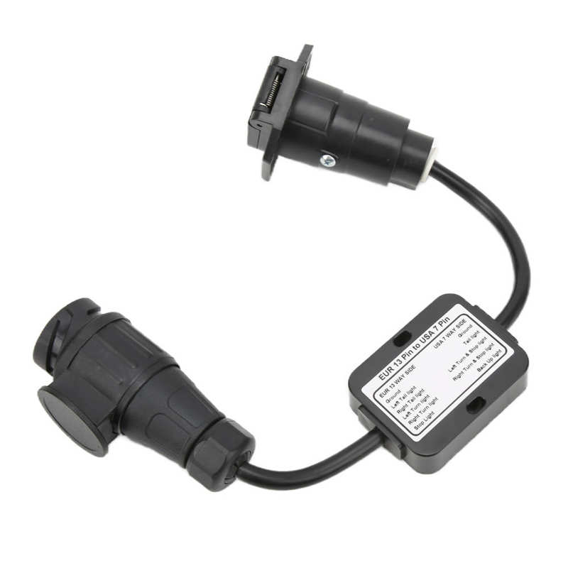 European 13 Pin To American 7 Way Trailer Light Converter Trailer Light Electrical Converter Flexible Plastic Separating Stop