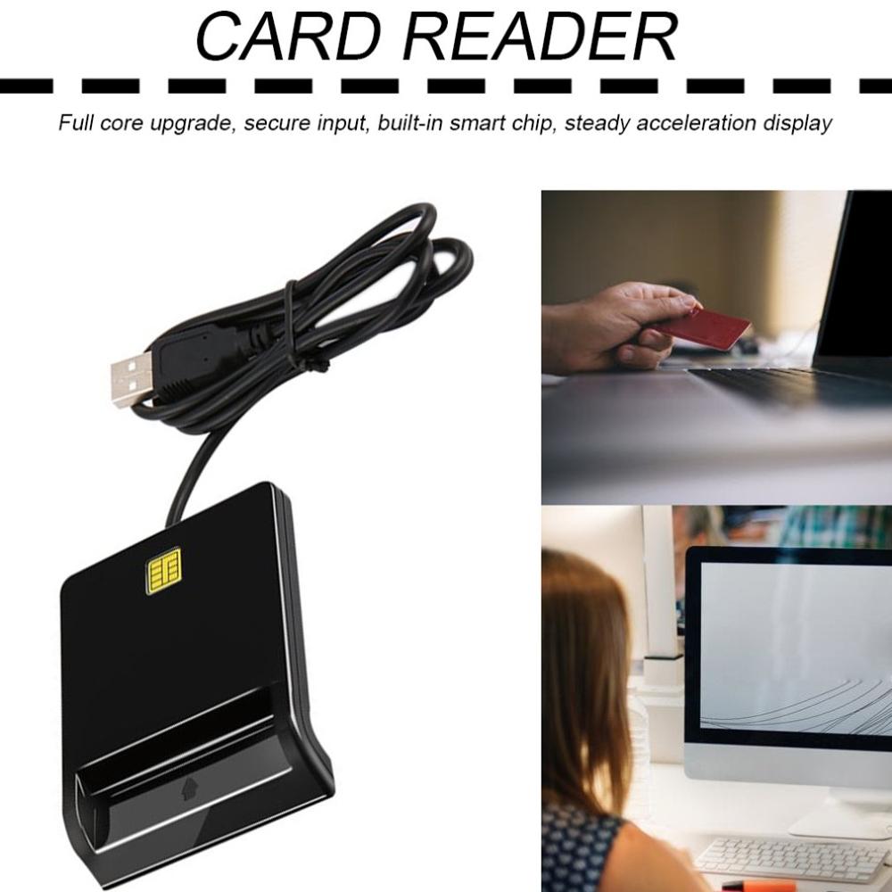 USB 2.0 lecteur de carte à puce intelligente Flash Multi lecteur de carte mémoire IC/lecteur de carte d'identité Plug And Play pour adaptateur de lecteur de carte PC