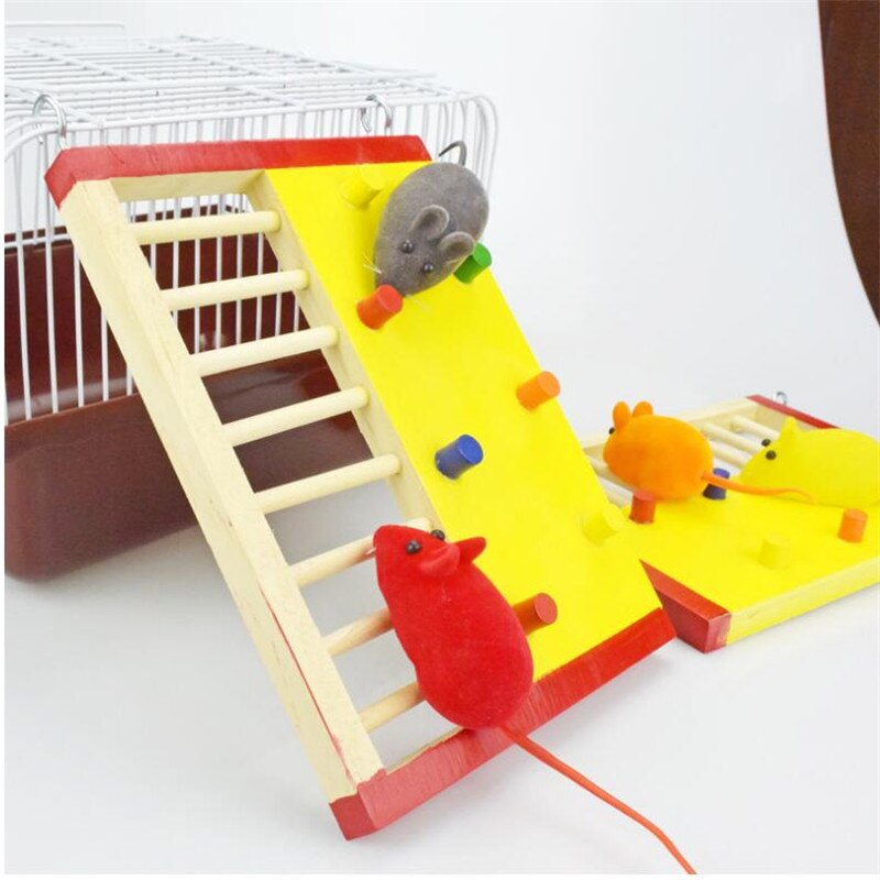 Hamster labyrint träleksaker rör tunnel bur bur gungbräda hus regnbåge gunga små husdjur leka leksaker för råttmus möss hamstrar