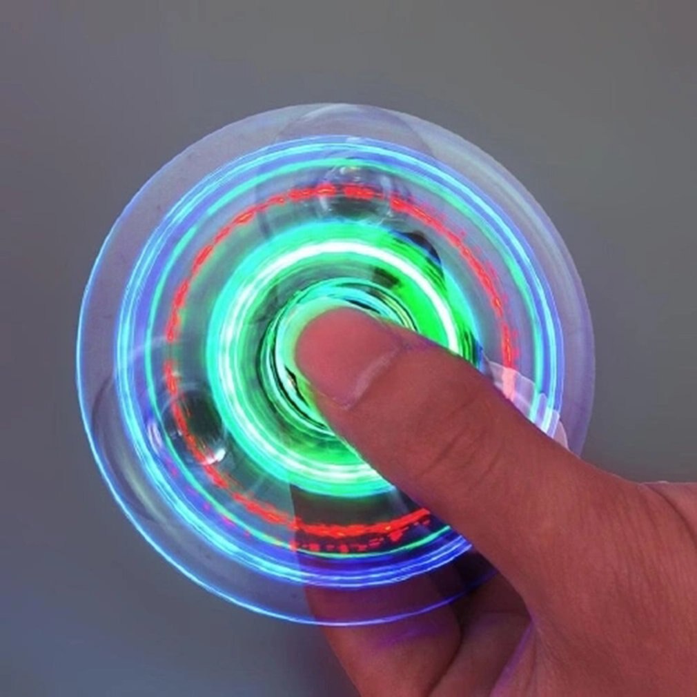 Juguete Spinner con luz LED, juguetes antiestrés de ansiedad de alivio