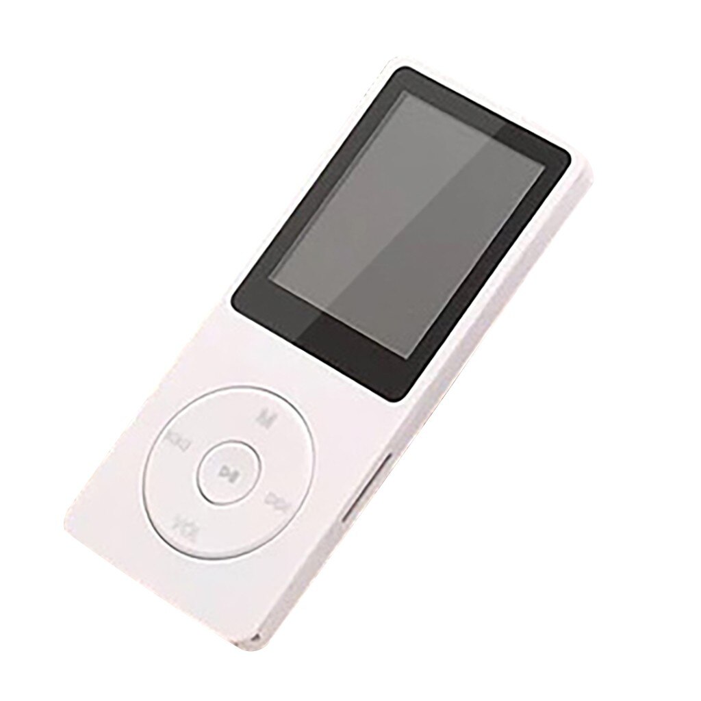Mini Playback MP3 Lossless Sound Music Player FM Recorder TF Card 80 Hours Sport Music Speakers non-slip Video Movie Speaker: White