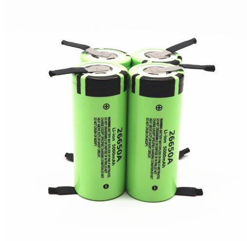 Original Battery For Panasonic 26650A 3.7V 5000mAh High Capacity 26650 Li-ion Rechargeable Batteries+DIY Nickel