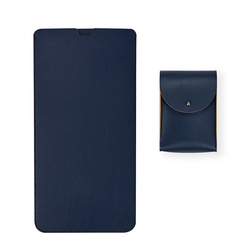 Keyboard Case Waterproof Mouse Sleeve Pouch Portable Protective Cover Leather Carrying Slim Sleeve Pouch Accessories: deep blue