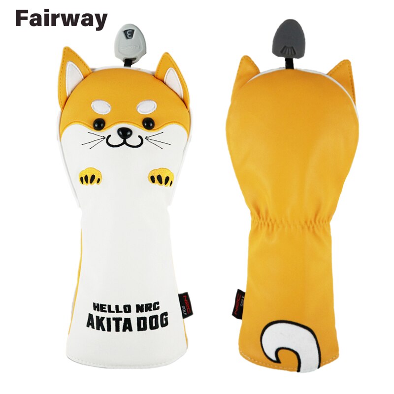 Nrc Golf Club Head Covers 1Pcs Driver Fairway Wood Hybrid Covers Mooie Golf Koala Cartoon Dier 460cc: Yellow Fairway