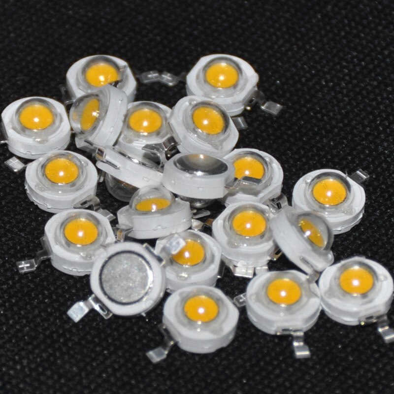 20Pcs High Power Led Diodes 1W Ultra Heldere 3000K 100-120Lm Helderheid Warm Wit Led Lamp Kralen