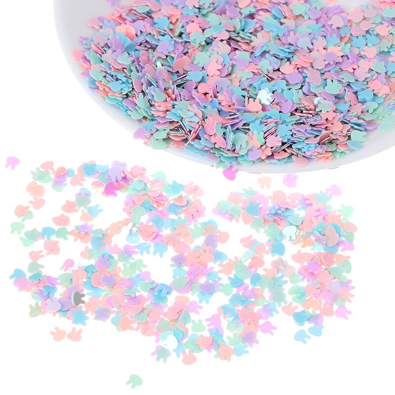 1 tasche Ultradünne 4mm Kaninchen bilden funkeln Pailletten für Handwerk Haustier Pailletten für NäGel Kunst Manikübetreffend/hochzeit Weihnachten dekor Konfetti