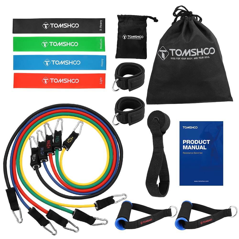 Bandas de resistencia para Fitness, juego de banda de resistencia, 17 Uds., banda de Fitness, Yoga, gimnasio, ejercicio, banda de goma elástica, juego de correas en el tobillo