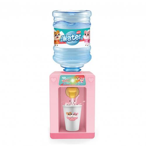 Mini søde simulering drikke vanddispenser med lys lyd børn leger legetøj til dukke tilbehør børn pædagogisk legetøj: Lyserød