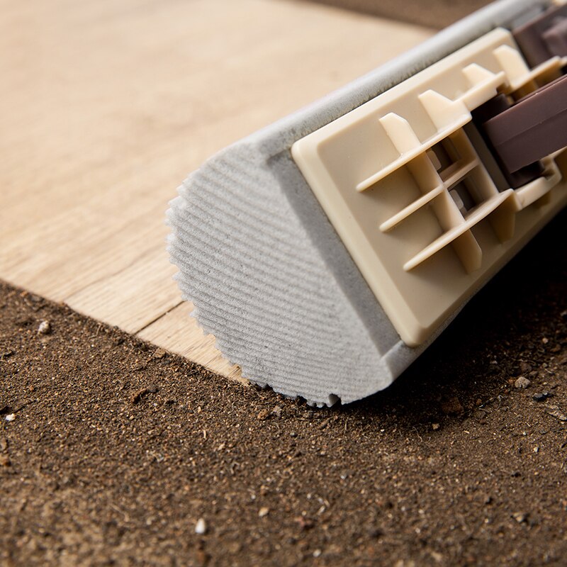 Strong Floor Mop Absorbent Folding Sponge Mop Stainless Steel Handle Pad Home Floor Cleaning Tool Home Bathroom Kitchen Clean