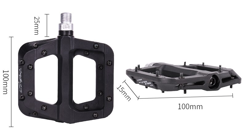 Pedales de bicicleta MTB Road Bike BMX pedales ultraligeros de fibra de nailon con 3 rodamientos, piezas de bicicleta profesionales con