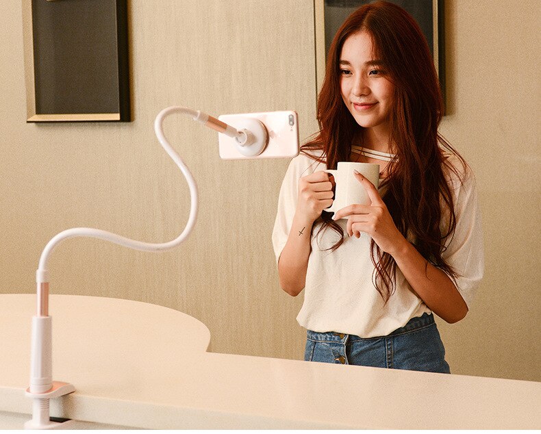 Tinhofire 90cm Flexible Magnetic Tablet Holder Stand - 360° Rotating Lazy Bracket for iPad