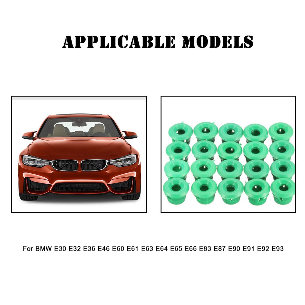 20pcs Car Moulding Clips for BMW E30 E32 E36 E46 E60 for BMW Side Sill Skirt Clips Replacement Car Accessories