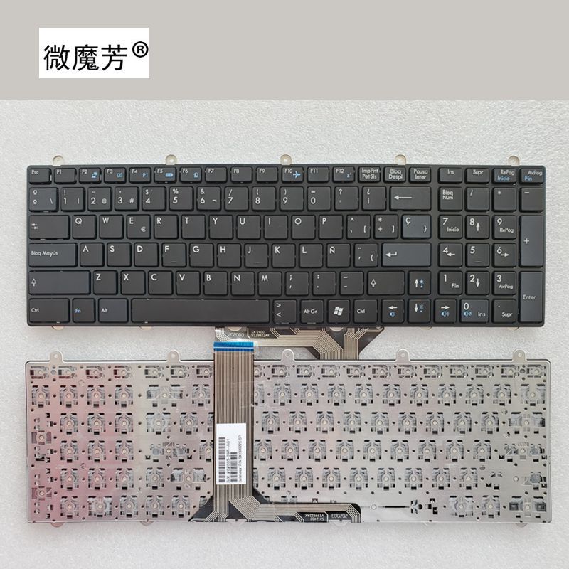 Teclado español para MSI GP60 GP70 CR70 CR61 CX61 CX70 CR60 GE70 GE60 GT60 GT70 GX60 GX70 0NC 0ND 0NE 2OC 2OD 2PC Latina LA SP