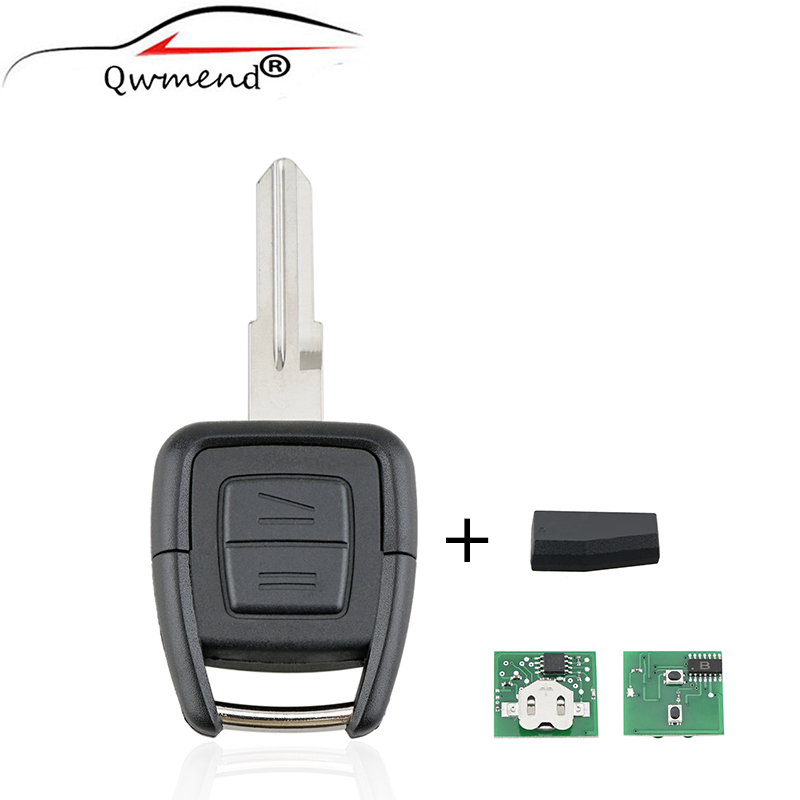 QWMEND OP1 24424723 Remote Car Key for Opel Vauxhall Vectra Zafira ID40 Chip 433Mhz for Opel Key Car 2 Buttons: Blade YM28