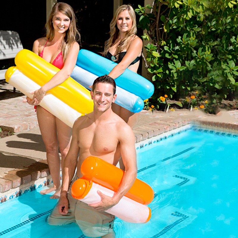 Zomer Opblaasbare Drijvende Rij Stoel Zwembad Float Matrassen Strand Opvouwbare Zwembad Fruit Stoel Hangmat Water Sport Matras