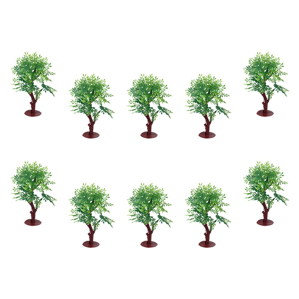 10Pcs Bomen Landschap Model Kunstmatige Bomen Landschap Landschap Groen Landschap Model Miniatuur Boom Layout Landschap Model