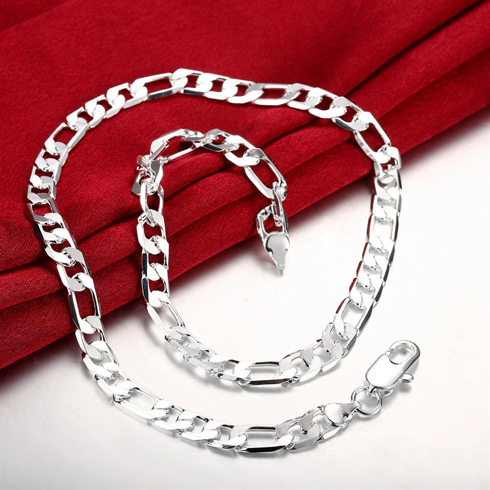 1e gehalte Zilver - 925 set van armband en ketting - 49 gram - keur en