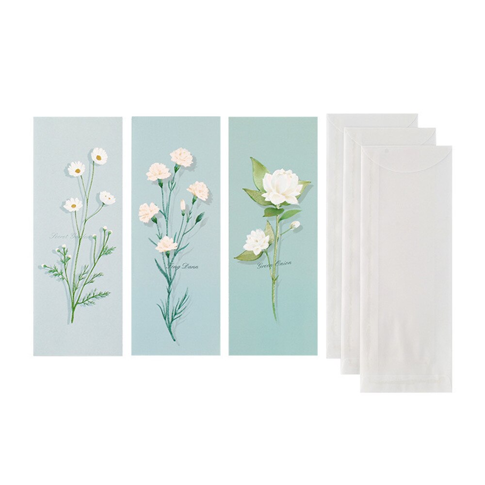 6pcs/pack Fresh Flower Sweet Translucent Envelopes Wedding Invitation Card Paper Handmade Greeting Card Letter Writing Set: A