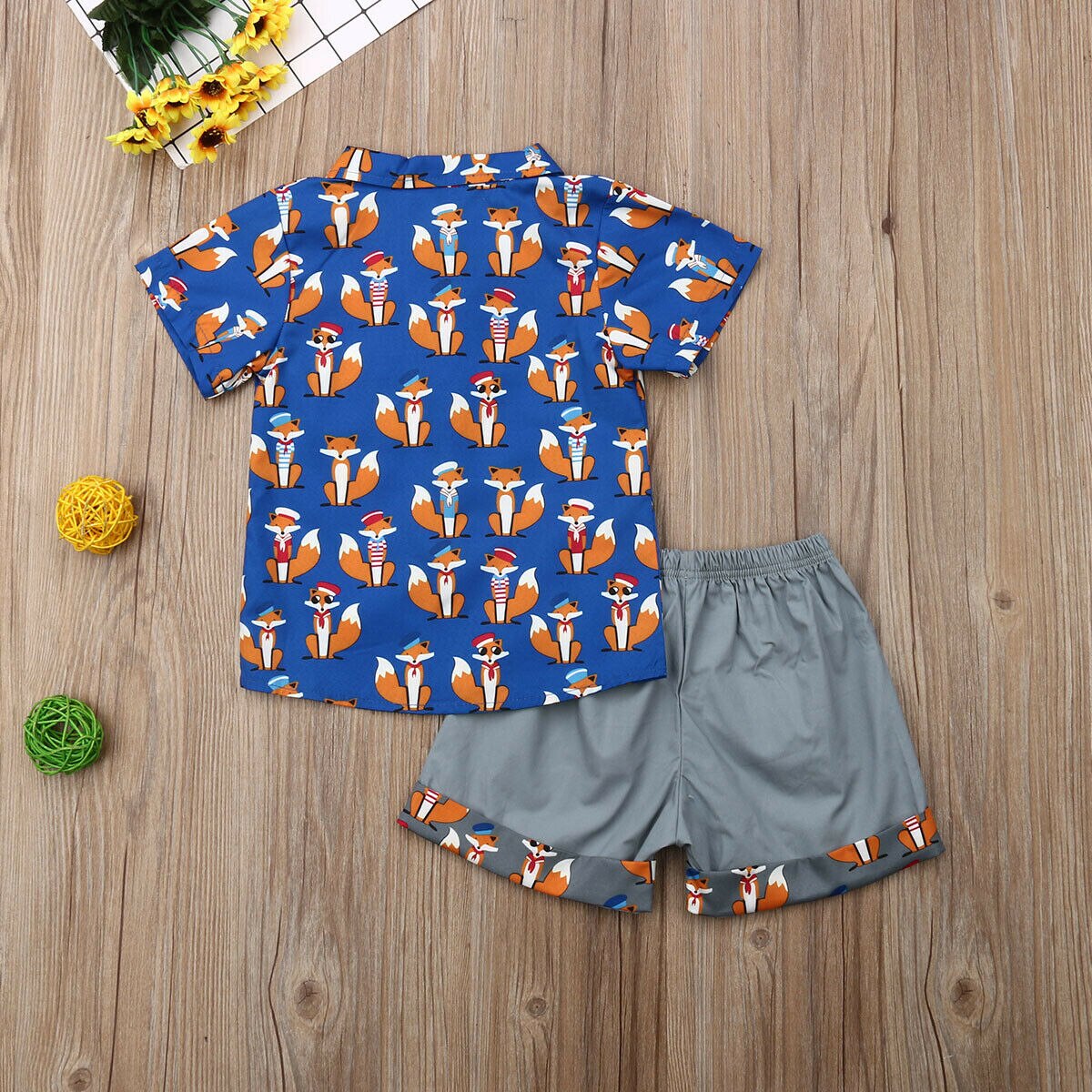 Zomer Mode Kids Baby Jongens 1-7Y Kleding Sets Cartoon Print T-shirt Tops Broek Outfits Set Casual Kleding